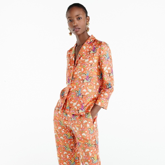 Drakes J Crew Cavaliers Silk Pajama 